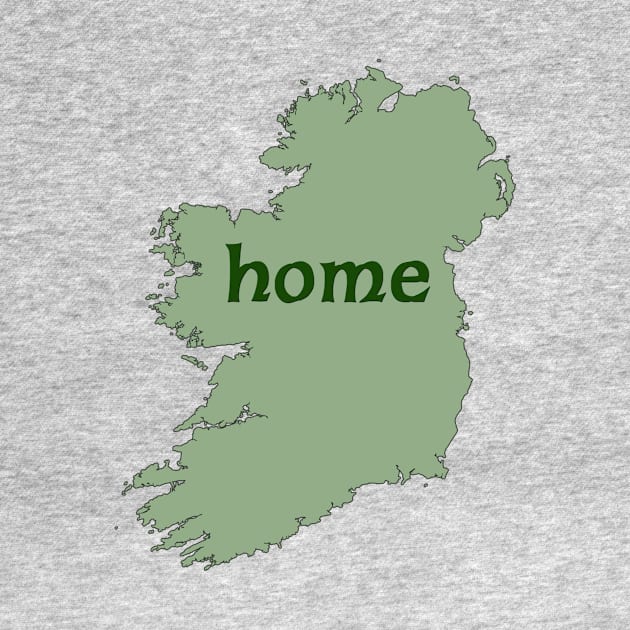 Irish Map with Word HOME by Scarebaby